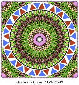 Design for pillow. Vector pattern. For fabric, textile, bandana, pillowcarpet print