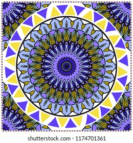 Design for pillow. Vector pattern. For fabric, textile, bandana, pillowcarpet print