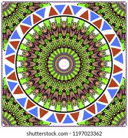 Design for pillow. Vector pattern. For fabric, textile, bandana, pillowcarpet print