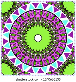 Design for pillow. Vector pattern. For fabric, textile, bandana, pillowcarpet print