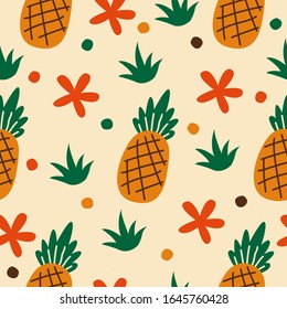 design pineapple patterns illustration, for clothes, backgrounds, decorations, posters and more