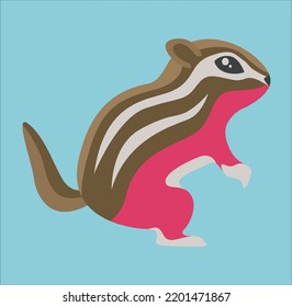 Design pink squirrel cartoon vector illustration
