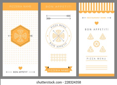 Design Pizza menu. Vector isolated illustration.