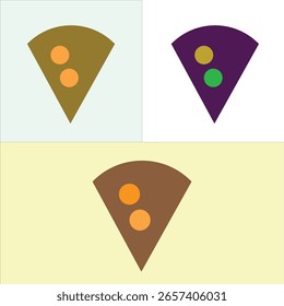 Design of pizza slice simple icon for food webpages, food app