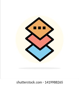 Design, Plane, Square Abstract Circle Background Flat color Icon