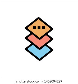 Design, Plane, Square  Flat Color Icon. Vector icon banner Template