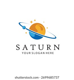 desenho do planeta saturno com estrelas isoladas sobre fundo branco