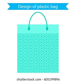Design of plastic bag. vector illustration.