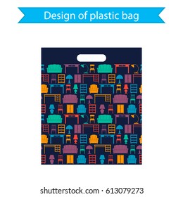 Design of plastic bag. vector illustration.