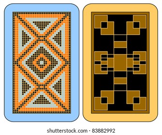 Design of a Playing Card on a White Background. 