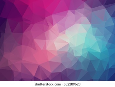 Design polygon multicolor blue and colorful geometric which consist of Creative mosaic style
