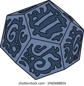 Design of a polygonal die to play RPG, Role Playing Games