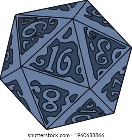 Design of a polygonal die to play RPG, Role Playing Games