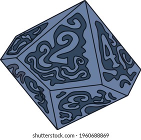 Design of a polygonal die to play RPG, Role Playing Games