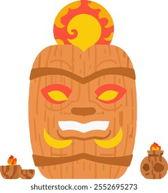 Design Polynesia Mask Totem Symbolism