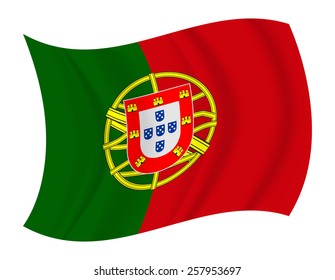 design Portugal flag waving vector