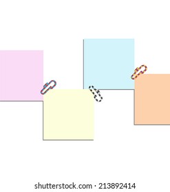 design and post it some color clips 