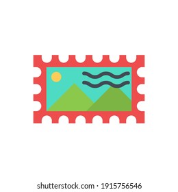 The design of the postage stamps stationery flat icon pack vector illustration, this vector is suitable for icons, logos, illustrations, stickers, books, covers, etc.