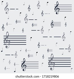 Design for postcard and banner , Vector pattern of music , Music background