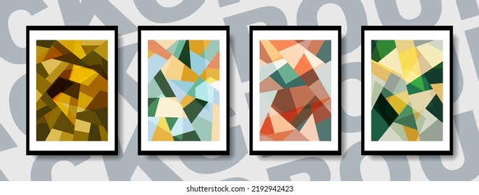 Design poster abstract colorful simple shape and cover modern style background
