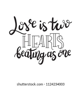 Design for poster or banner or card with hand drawn quote. Lettering illustarion for card. Vector template.