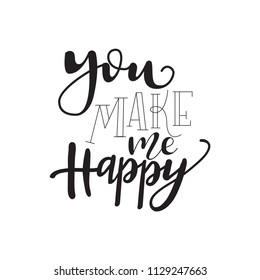 Design for poster or banner or card with hand drawn quote. Lettering illustarion for card. Vector template