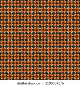 Design for poster, card, invitation in gray, orange and black colors. Trendy geometric flat seamless pattern, vector texture for abstract background or brochure, flyer, presentations design.