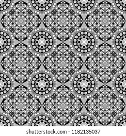 Design for poster, card, invitation in white, gray and black colors. Trendy geometric flat seamless pattern, vector texture for abstract background or brochure, flyer, presentations design.