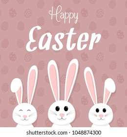 Design of a poster with easter bunny. Vector.