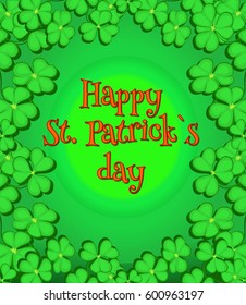 Design for poster Saint Patrick`s day. Vector illustration.