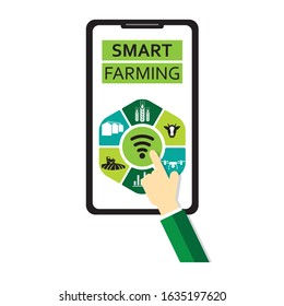 Design poster template for promotion smart farming, agriculture business.