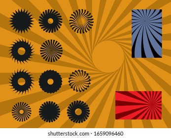Diseñar plantillas de póster para póster en segundo plano. Ilustraciones de vectores. Vectores de siluetas. Diseños de formas negras para decoraciones.