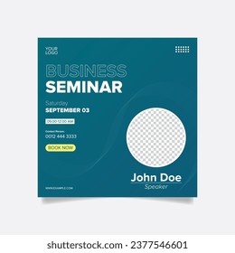 Design poster webinar social media