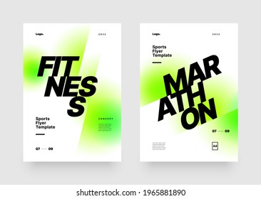 Design of posters with abstract blurred gradient for sports event , competition or championship. Sports background.