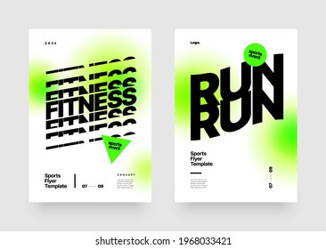 Design of posters with abstract blurred gradient for sports event , competition or championship. Sports background.