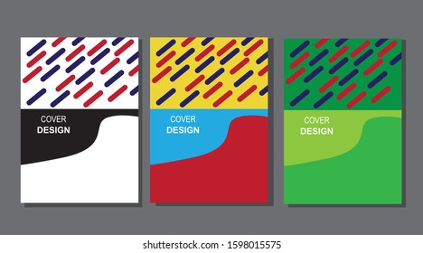 Design posters and brochures with three different colors