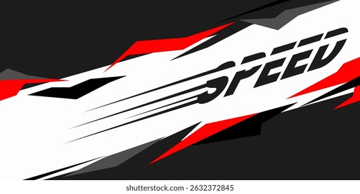 Design of posters with red shards for sports event, competition or championship. Sports background.