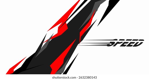 Design of posters with red shards for sports event, competition or championship. Sports background.