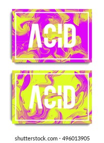 Design posters set. Abstract liquid background with bright colors. Templates for business card, poster, flyer, cover, voucher, background.