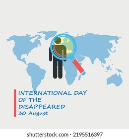 design posters and writings to commemorate the world day of the missing on 30 august