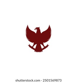 Gestaltung von Pfosten, Kleidung und Bannern für den 79. Indonesischen Unabhängigkeitstag mit dem Garuda Silhouettensymbol