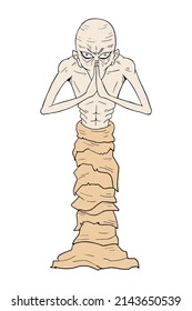 Design of praying man illustration
