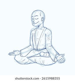 Design of praying religion man