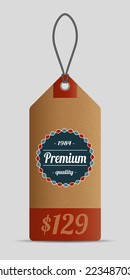 Design premium sale tag with small string