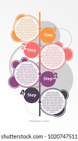 Design Presentation in business Infographic template with 4 Step Option. Vector EPS10.