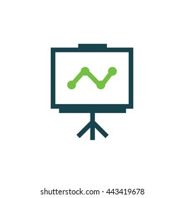 Design presentation  Flat icon and Logo  green, blue color