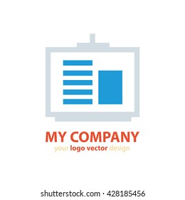 design presentation Logo blue, orange color