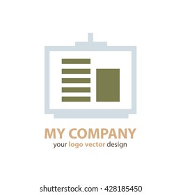 design presentation Logo brown, green color