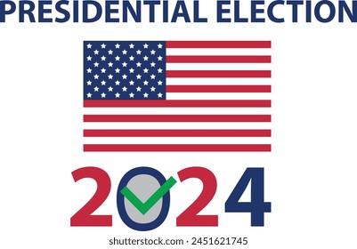 Design for presidental election 2024. Vector illustration