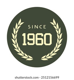 Design de prestigiado símbolo de emblema de louro